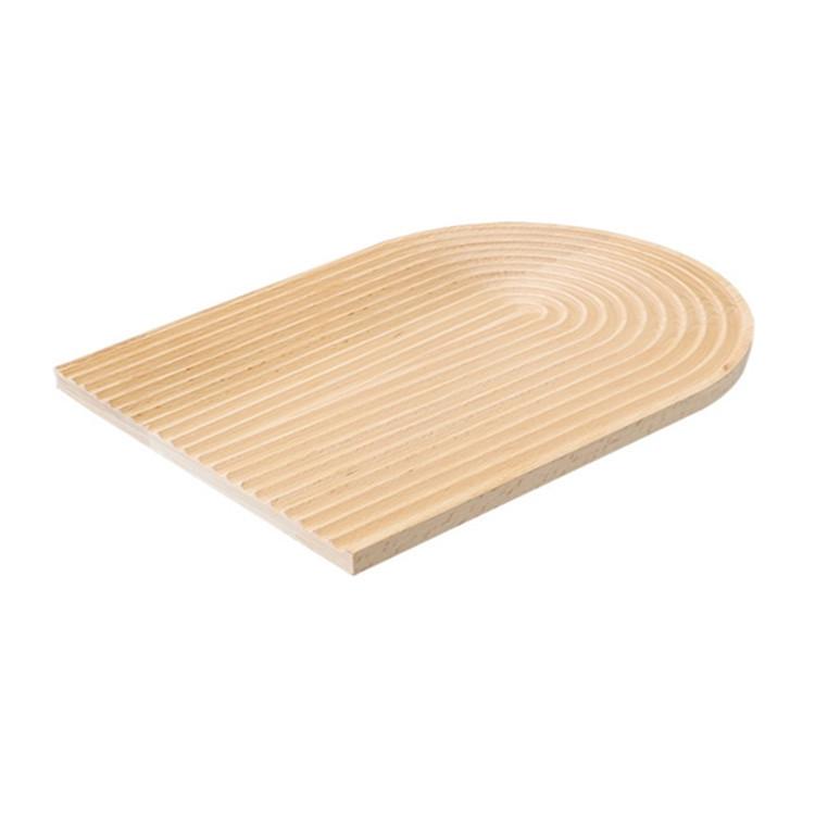 Japanese Beech Wood Ripple Pattern Chopping Board & Tray for Boiling Tea, Cake, Bread, and Creative Decor.