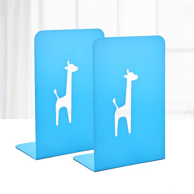 L-Shaped Metal Bookends for Students - Large Desktop Shelf Divider