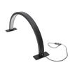 25W Half Moon Desk Lamp 3000K‑6000K 3 Color Dimmable Shadowless Eye Protection Beauty Half Ring Light 100‑240V Black S