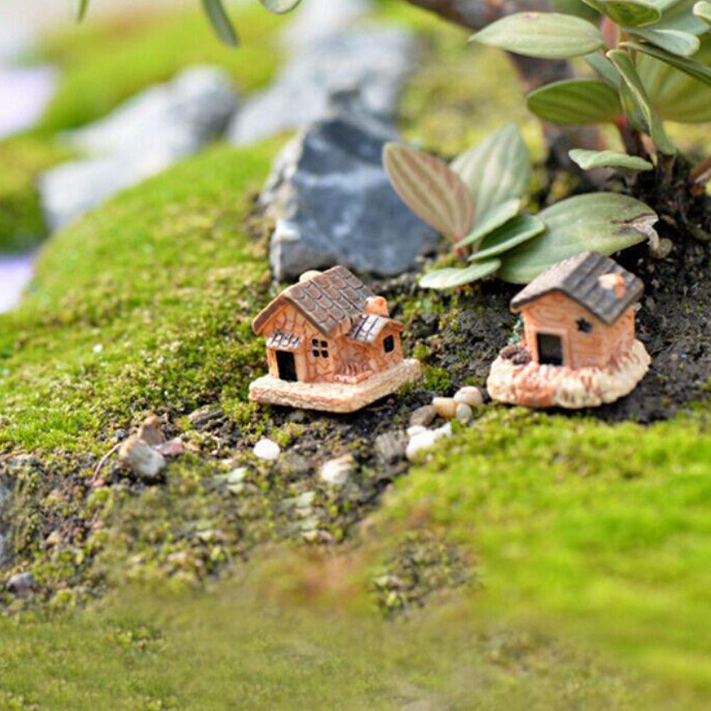 Gardening Decorations Moss Cottages Micro Landscape Mini Small House Figurines & Miniatures
