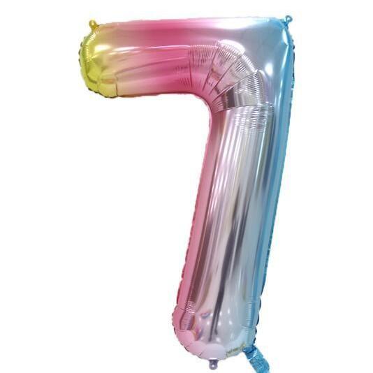 Thin Body 40-Inch Large Digital Aluminum Film Balloon 42-Inch Digital Balloon Birthday Party Decoration Helium Balloon Floating In The Air