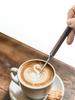 Professional Coffee Latte Art Needle with Pear Wood Handle 304 Stainless Steel Food Grade Hook Flower Coffee Making Tool