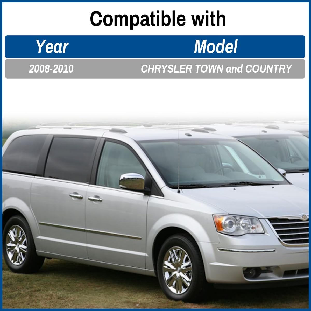 

168mm/6.6in Wheel Center Cap for Chrysler Town Country 2008-2010 17‘’ Wheels Rim Hubcap Replacement 04721717AA 4721717AA Chrome Center Cover 4