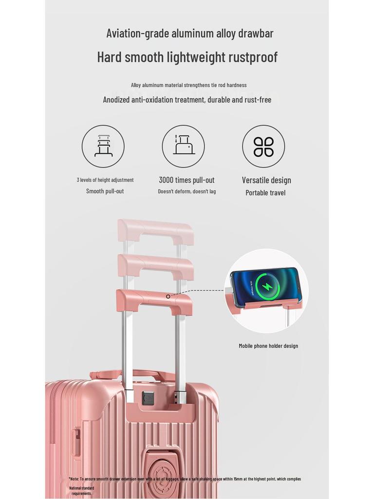 Large 20" & 24" Travel Suitcase with Universal Wheels, Drop-Resistant, Wear-Resistant, Cabin Size, Combo Lock for Women.