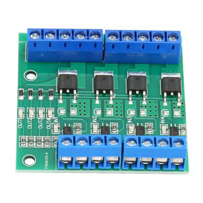 Modul Driver MOS 4 Căi Amplificator PLC cu Tranzistor cu Efect de Câmp 3‑20V Intrare PWM Ieșire DC 3.7V‑27V