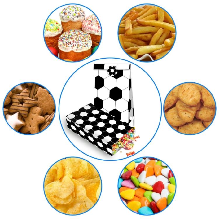 Athletic Event Gift Wrapping Kits Kraft Paper Bags and Soccer Field Designs Stickers Handmade Party Supplies