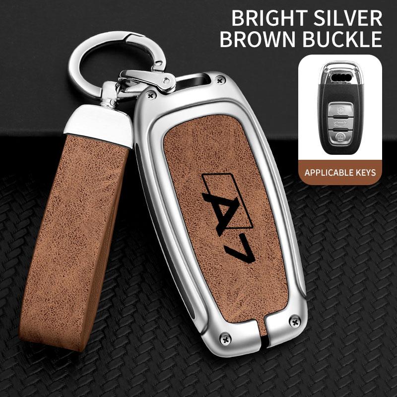 For A7 S7 4G Quattro 2015 2020 Remote Control Protector Car Accessories Fashion Zinc Alloy Car Key Cover Protective Case