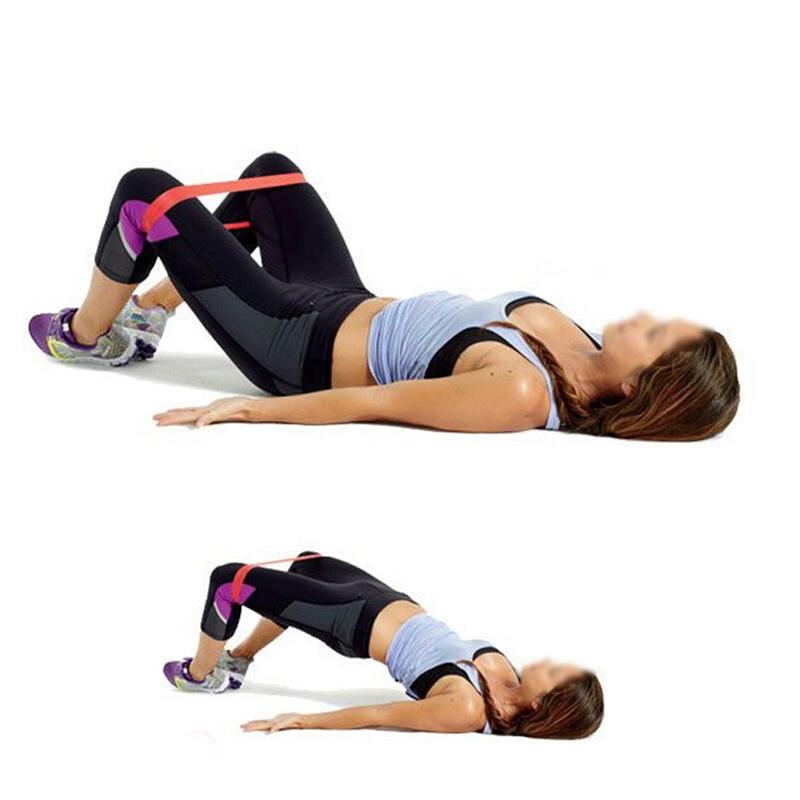 Unisex Stretch Fitness Elastic Latex Strap Exercise Workout Resistance Training Bands Leg Arm and Waist