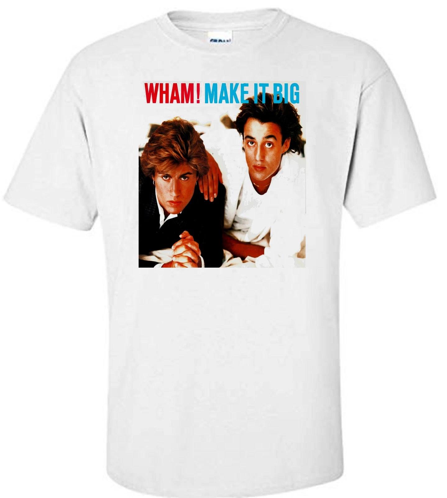 

WHAM MAKE IT BIG ALBUM COVER MUSIC WHITE T-shirt M