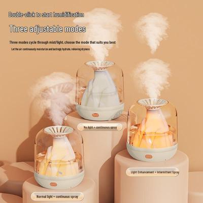 Vulkan-Luftbefeuchter: Großer Nebel Aromatherapie-Diffusor mit USB & Stimmungslicht für Innen Schlafzimmer