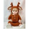 Lifelike 55 cm Silicone Full Body Reborn Baby Girl Dolls Antler Bebe Doll Newborn Toddler Children Birthday Gift Bath Accompany Toy