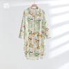 2024 Summer Jungle Party Tribute Satin Cotton Silk Pajamas Women Thin Short sleeve Shorts Cute Outer Wear Homewear