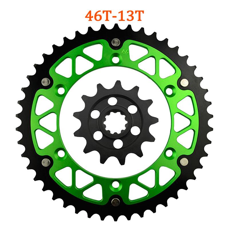 Motorcycle 45T-52T 13T Front & Rear Sprocket For KAWASAKI 250 KX250F KX250E KX250 KX 250 F E Enduro 2004-200