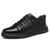Men'S Leather Shoes Men'S Leather Autumn Casual Shoes Trendy Soft-Soled Sports Casual Crocodile Pattern Board Shoes Men