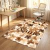 Floral Garden Theme Crystal Velvet Rug Personalized Custom Name Text Soft Floor Mat Home Decor