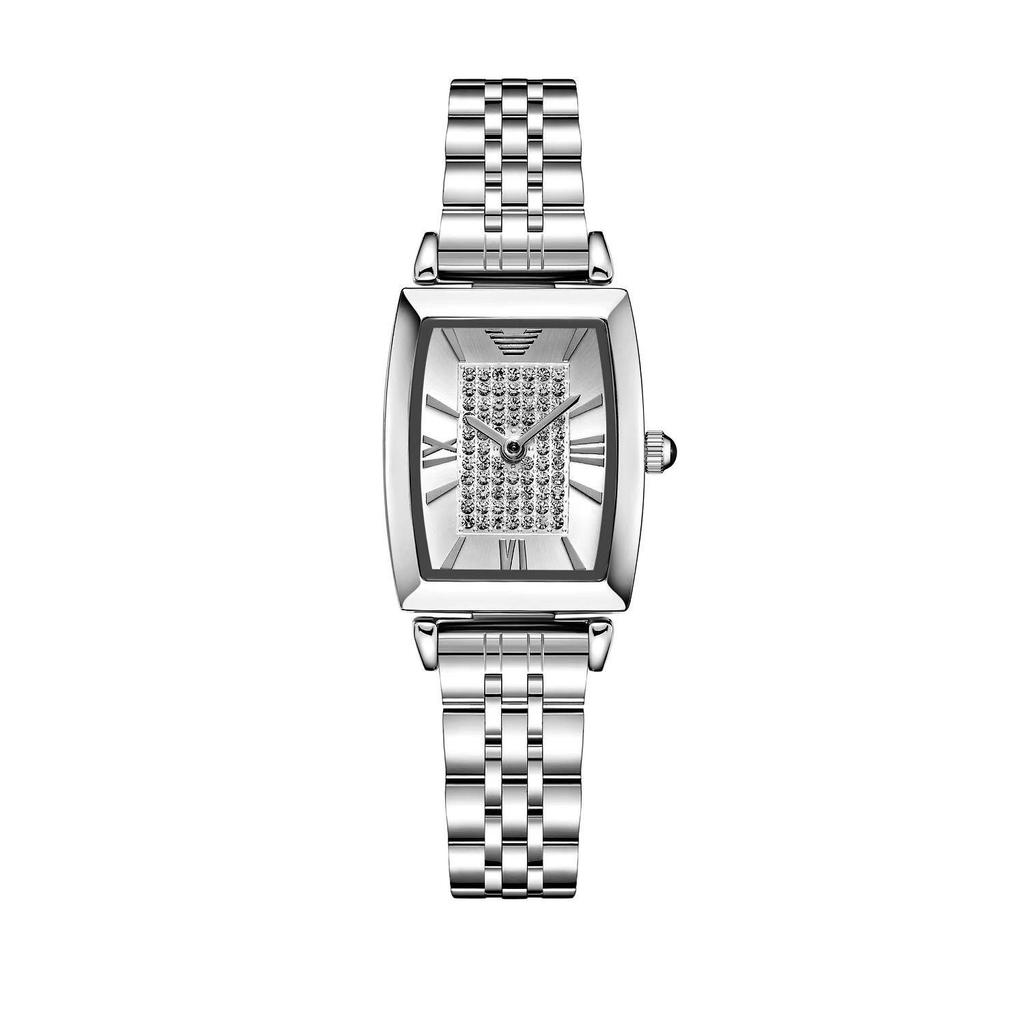 Oushijia New Square Diamond Women's Roman Minimalist Tonneau Quartz Watch