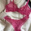 French Ultra Thin Lingerie Set Sexy Lace Floral Prints Bra Fashion Women Underwear Mesh Breathable Intimates Bras and Thong Sets