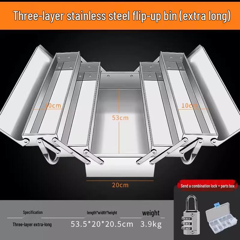 Locke Butterfly Stainless Steel Folding Toolbox