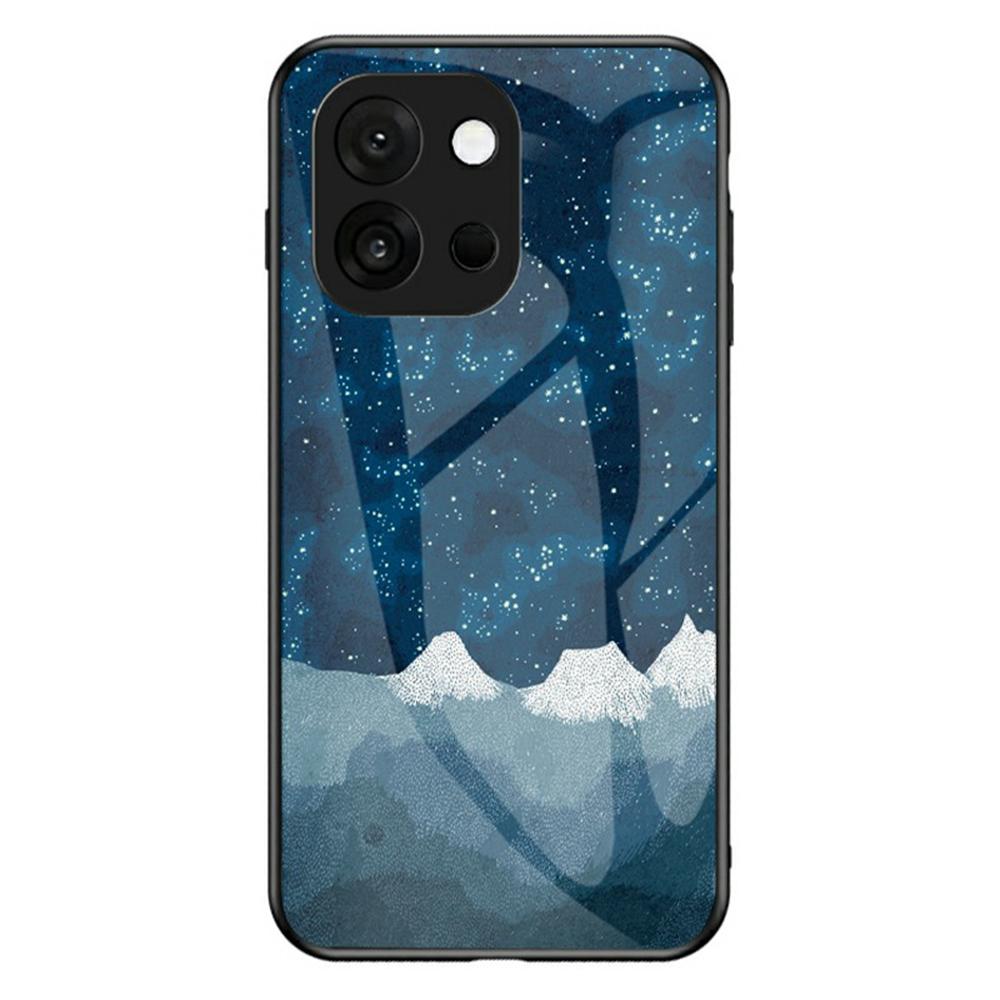 For OnePlus 13T 5G Case Starry Sky Pattern Tempered Glass Phone Cover