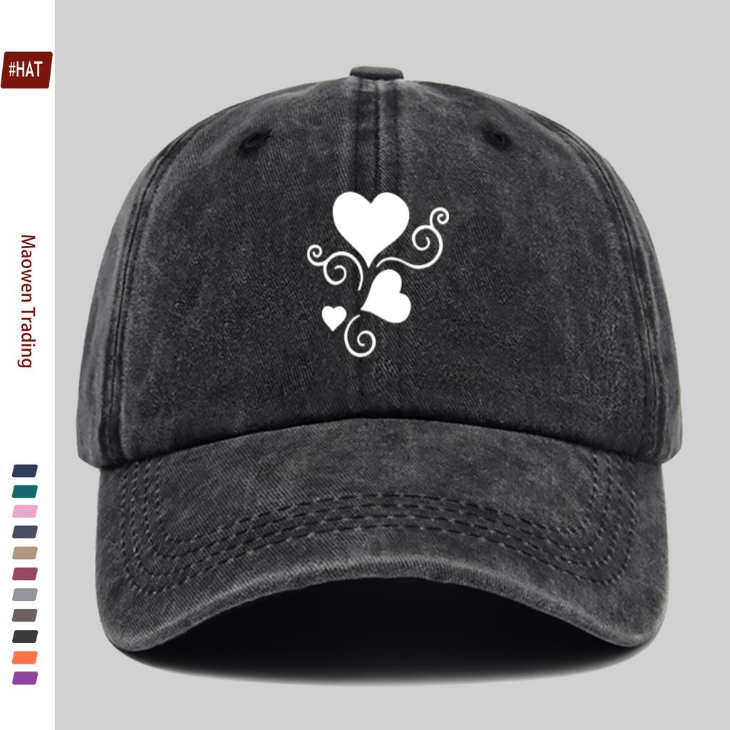 Pc Artistic Heart Pattern Printed Baseball Cap Cute Sexy Design Sun Hat Comfortable Lightweight Trucker Decor Hat Adjustable
