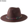 2022 Summer Hat for Women Men Wide Brim Panama Sun Straw Hats Travel Beach Jazz Fedora Hat