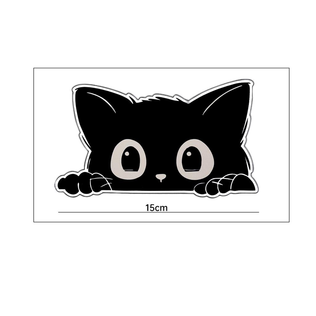 Car Sticker Accessories Poor Cat Is Stealing with Big Eyes Watch Vinyl Car Styling Cover Waterproof PVC Decals