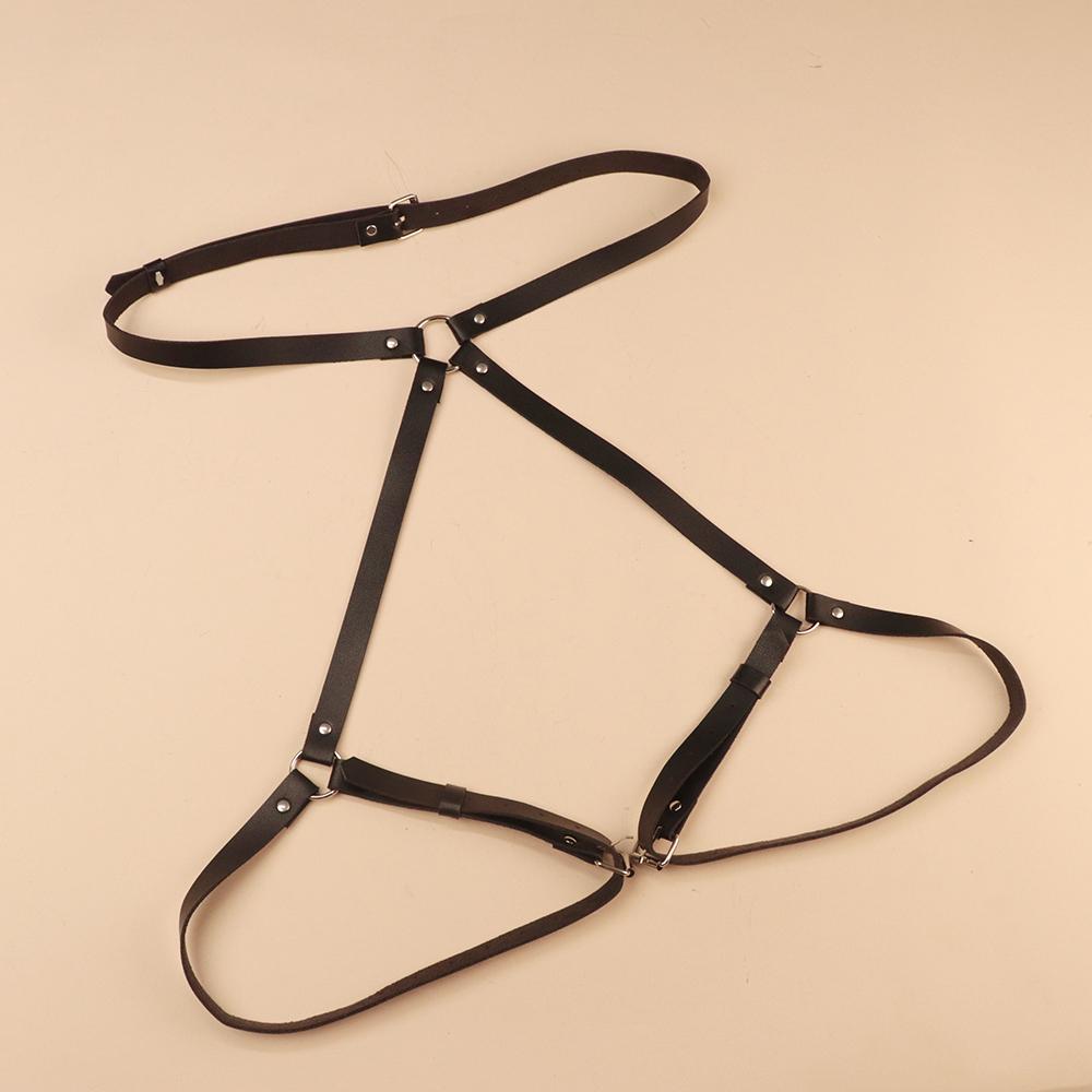 Sangle de corps pour femmes, jarretelles Sm, accessoires en cuir, vêtements, pantalons d'entraînement, jouets alternatifs, gothique, Sexy, cuir PU