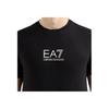 Emporio Armani EA7 Gold Logo Printed Plain Knit Crew Neck Short Sleeve T-Shirt Men Tops Black 7M000301-AF13739-UC001