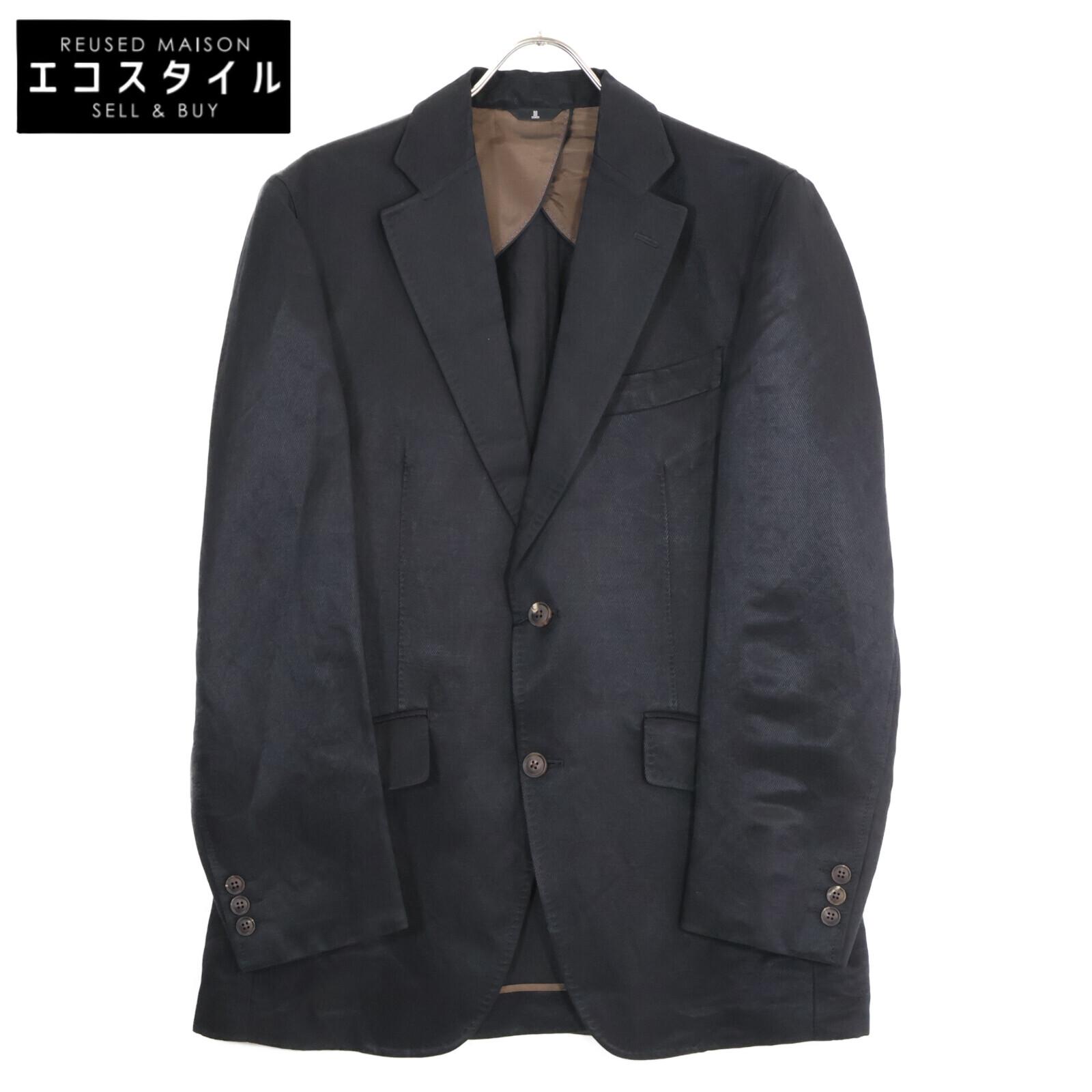 

LANVIN Black linen silk tailored jacket Jacket 48 blackUsed
