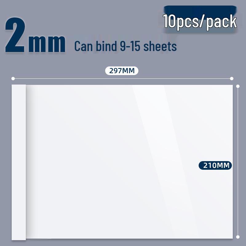 A4 Horizontal Thermal Binding Transparent Cover for Document Archiving A4 horizontal binding
