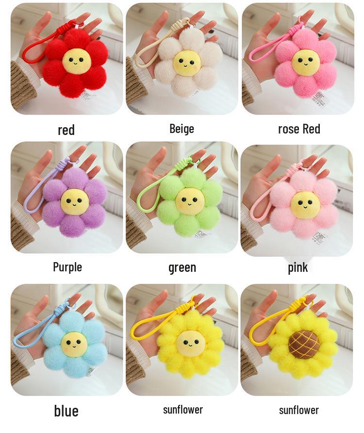 New Cute Gummy Flower Sunflower Pendant - Sweet Portable Style Women's Bag Charm