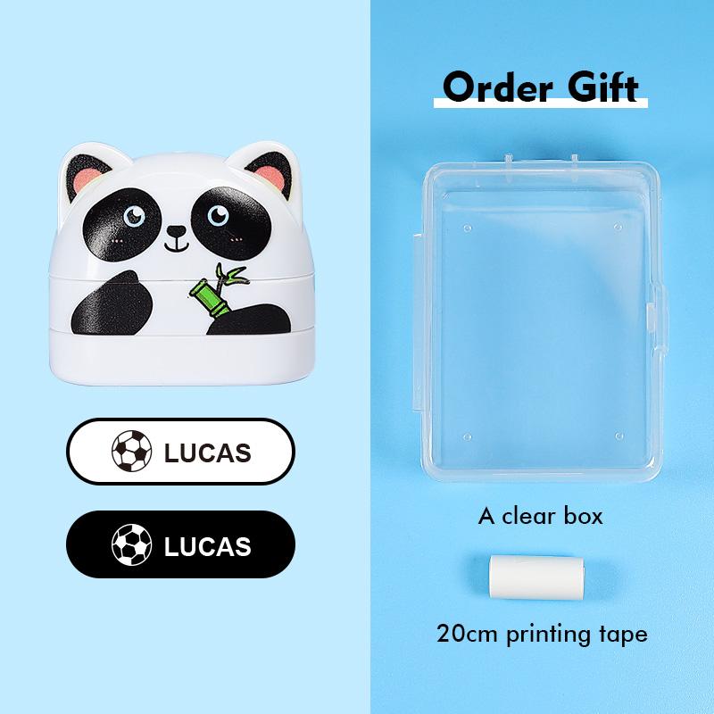 Children's Name Seal Custom Double -layer black and white ink Student's Stamp Kindergarten Clothes Waterproof Name StickerStamp