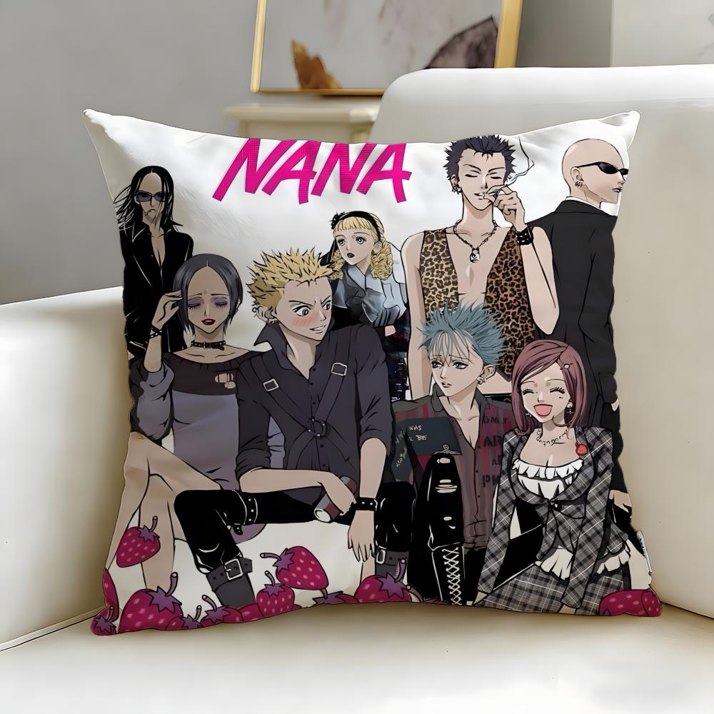 Drama Anime NANA Cushion Cover Soft EasyWash Pillow Case Versatile for Couch Bed Travel and Office