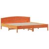 Vidaxl Bed Without Mattress, Waxed Brown, 200X200 Cm, Pine Wood