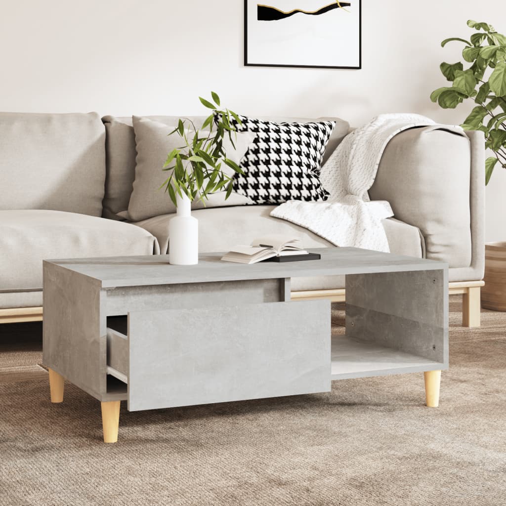 Vidaxl Couchtisch, Beton Grau, 90x50x36,5 cm