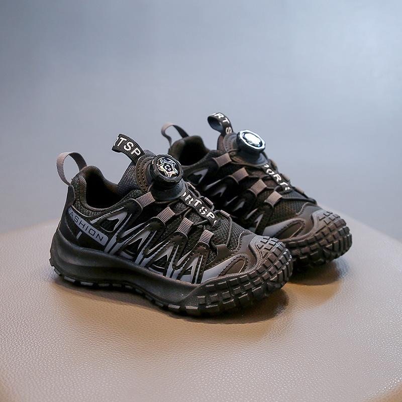 2025 Spring and Autumn New Boys Mesh Shoes Children Breathable Dad Shoes Little White Shoes Girls Non-slip Tire Shoes