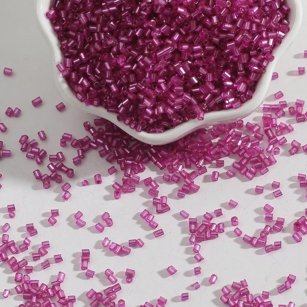 2mm Silver-Lined Glass Seed Beads: Handmade DIY Jewelry & Clothing Accessories, Transparent Loose Beads.