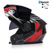 Bluetooth Men's Motorcycle Helmets Full Face Casco for Motorcycles Man Motocross Kask Flip up Casque De Moto  DOT Certified BLD