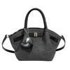 Womens Denim Bucket Bag With Zipper Top And Inner Storage For Office And Day Trips