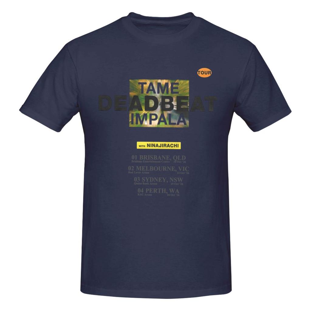 Tame Impala Deadbeat Tour 2026 T-shirts tendance Graphique Y2k Uniques Personnalisés Unisexe T-shirts Unisexe Vêtements