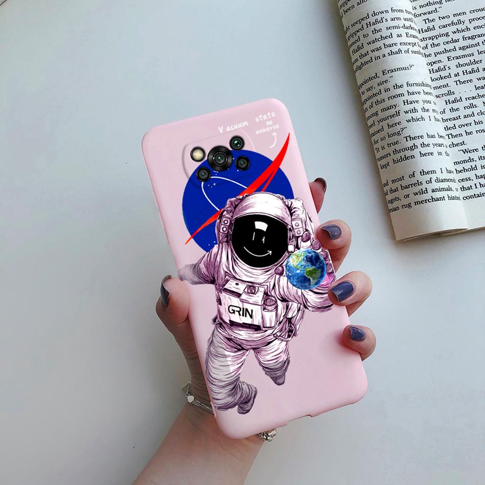 Cute Cartoon Cat Case For Poco X3 Pro Pocox3 X 3 NFC Back Cover Soft Silicone Matte Protective Funda For Xiaomi Poco X3 Pro Bag