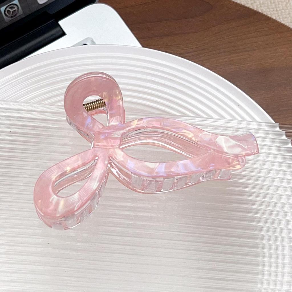 Winter Jelly Bow Hair Clip - Large Shark Clip for Women's Updos