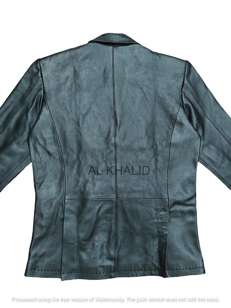 100% Leather Lambskin Handmade Black Stylish Blazer Business Causal Formal Men