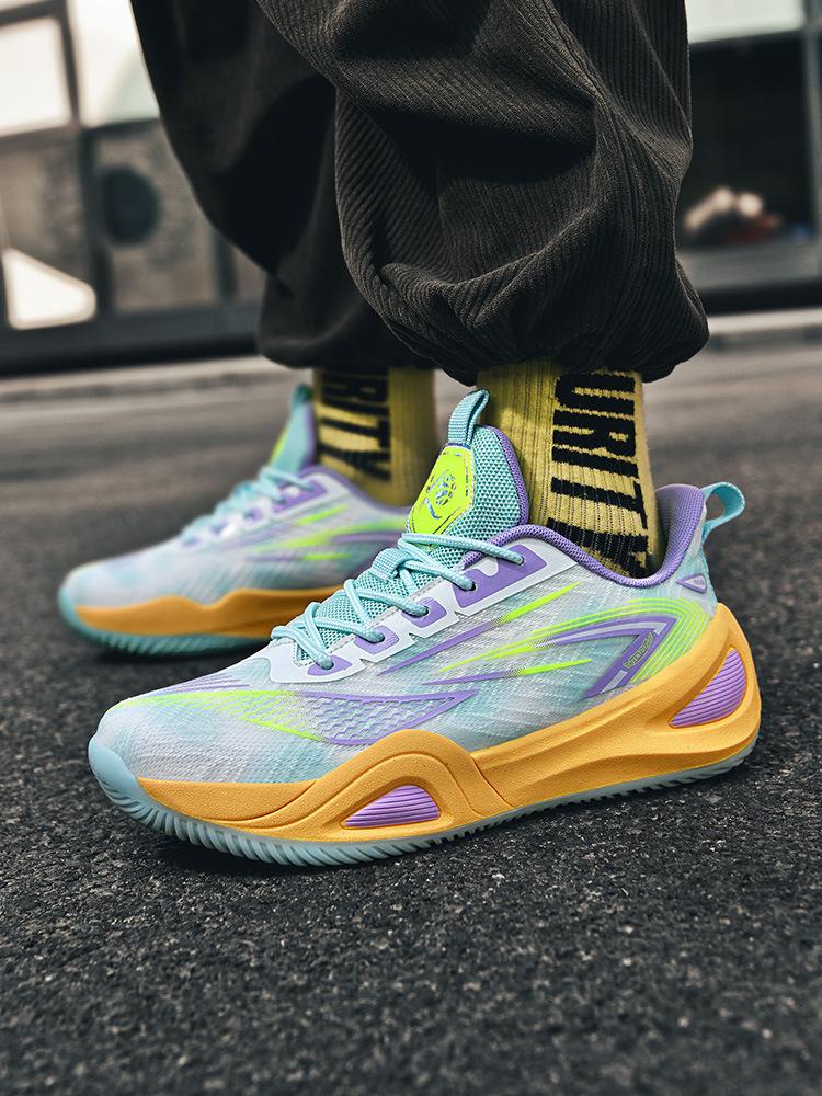 Basketball Shoes Couple Summer New Breathable Wear-resistant Sports Shoes Non-slip Training Shoes Youth Cement Non-slip