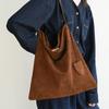 / Borsa a Spalla in Pelle Scamosciata Vintage e Pelle di Mucca Opaca da Donna Moda in Pelle Grande Capacità Borsa da Lavoro