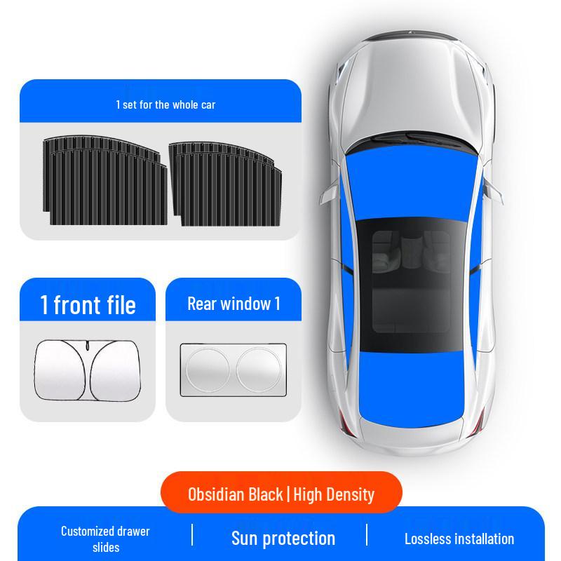 Car Window Sun Shade Blackout Curtain - Sun Shield for Driver's Seat and Windshield, Protecting Vehicle Interior