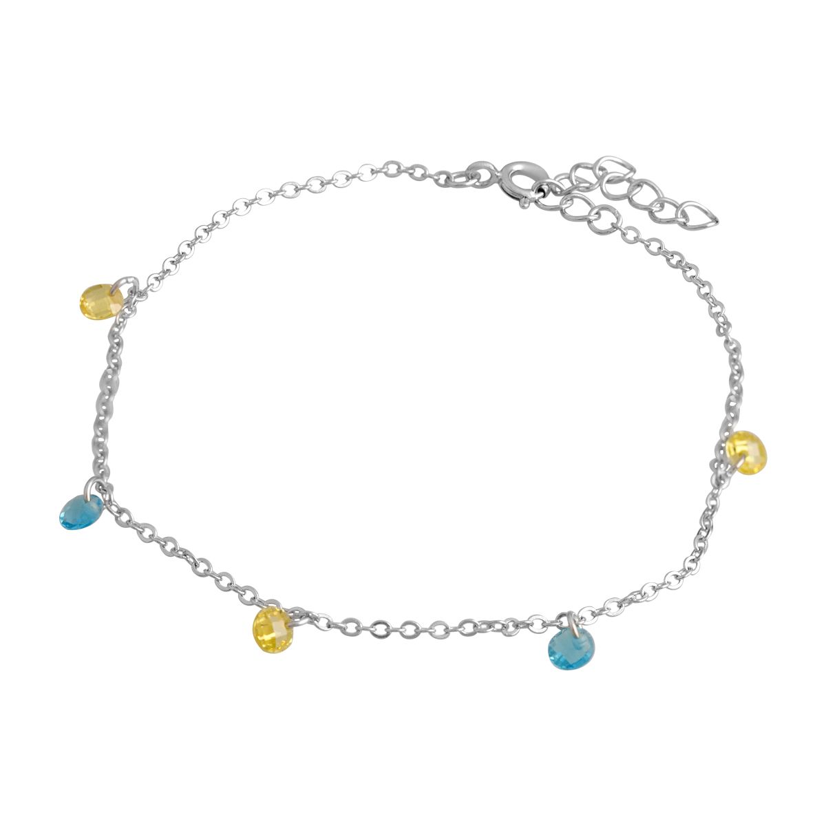 

Срібна каблучка з фіанітами. (2133629) 17-20cm білий