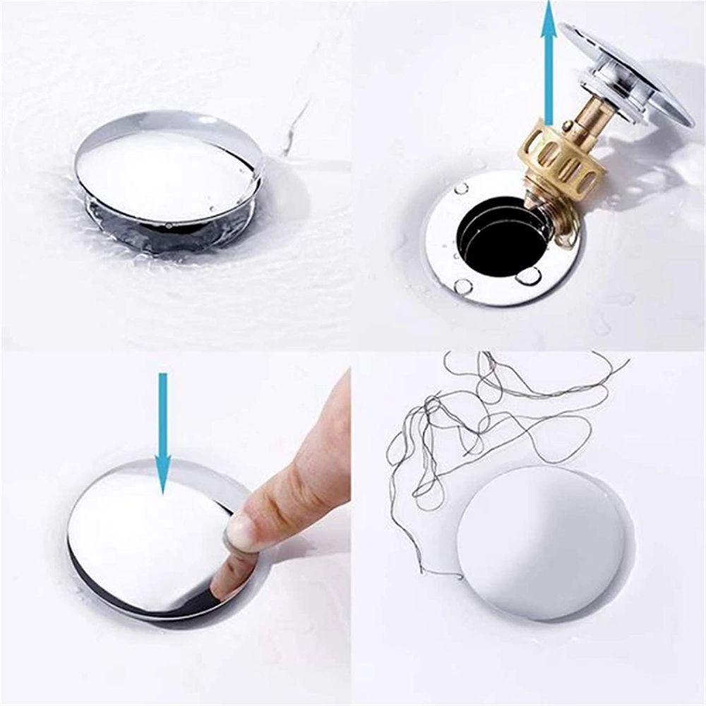 Sink Drain Plug Size Sink Drain Stopper Wash Basin Bounce Drain Filter With Anti-clogging Basket