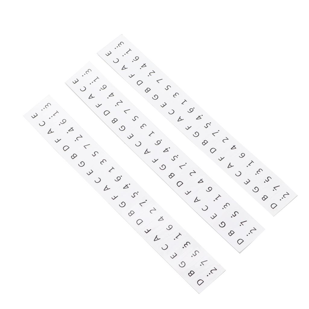 3Pcs Keys Stickers 17‑Key Kalimba Staff Labels Thumb Piano Button Musical Note Decoration