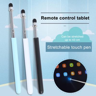 Telescopic Metal Teaching Pointer Universal Touchscreen Stylus High Sensitivity Portable Felt Tip Stylus Pen for Online Class Whiteboard Large Screen